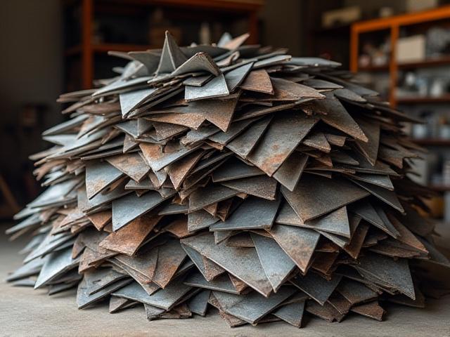 Stapel av återvunnen metall för smide